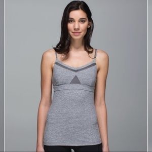 Lululemon Just Breathe strappy gray tank